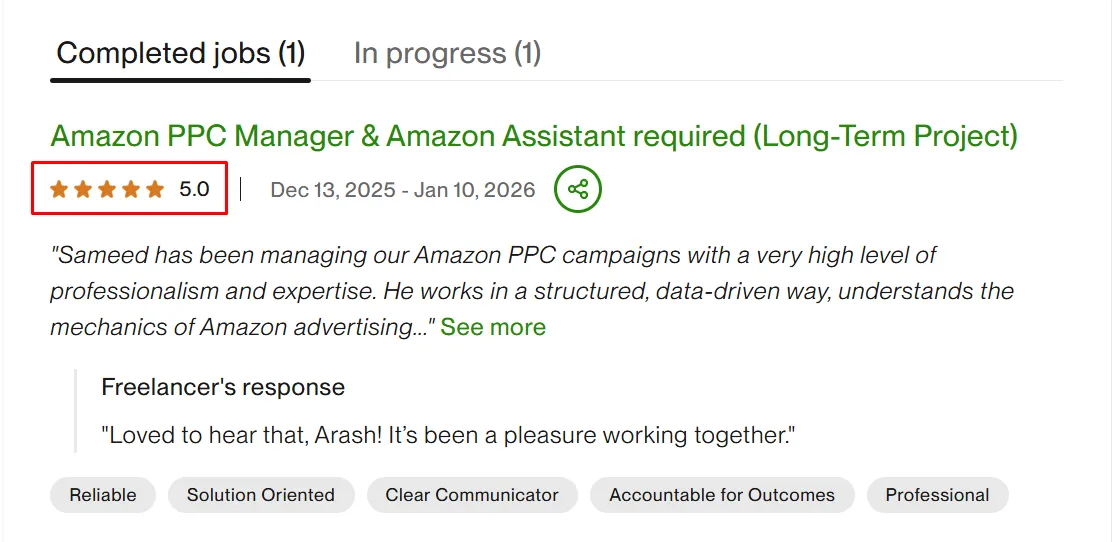 Client testimonial 1