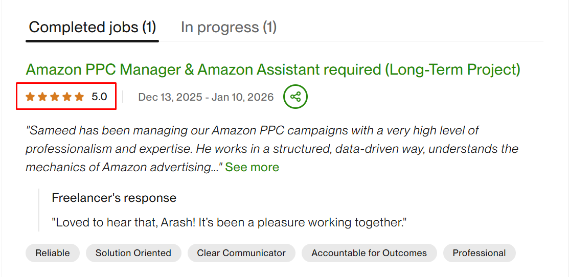 Client testimonial 1